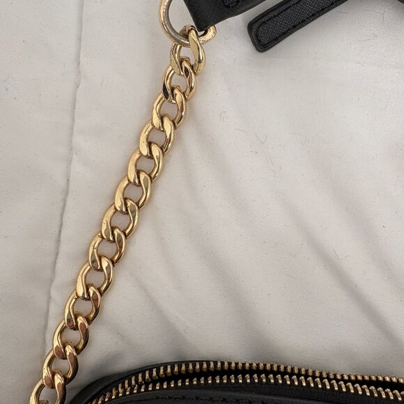 Michael Kors Jet Set Large Saffiano Leather East West Shoulder Crossbody Black - Picture 8 of 9